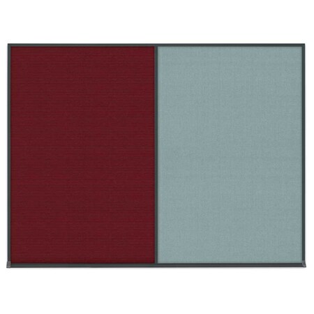 United Visual Products Double Door Radius Corkboard, 42"X32", B UV80025-BRONZE-DRKSPR